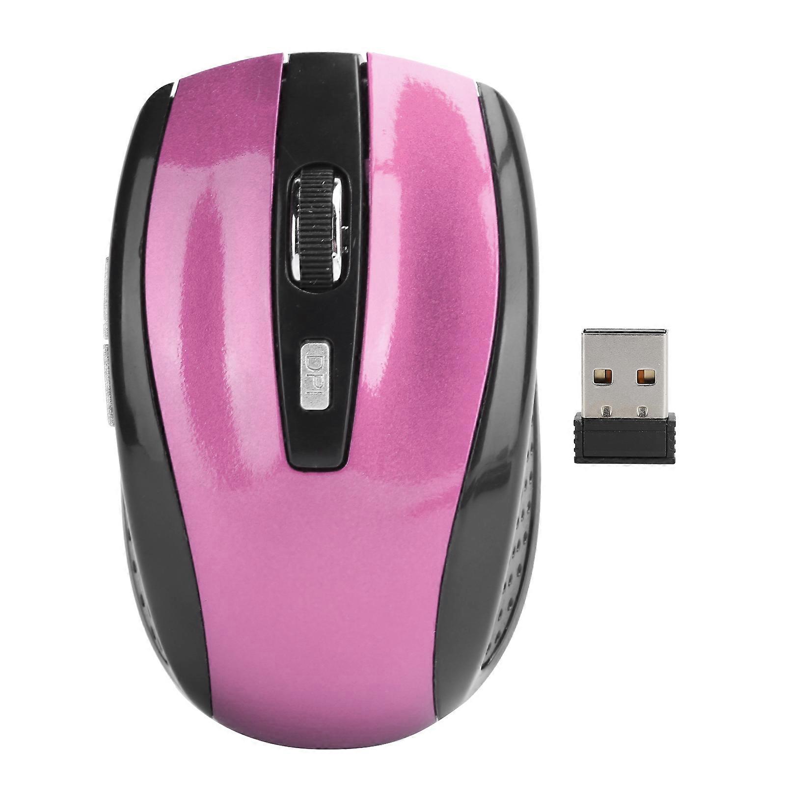 Wireless Mouse Notebook Computer Optical Gaming Accessories with Adjustable DPI 250HzPink