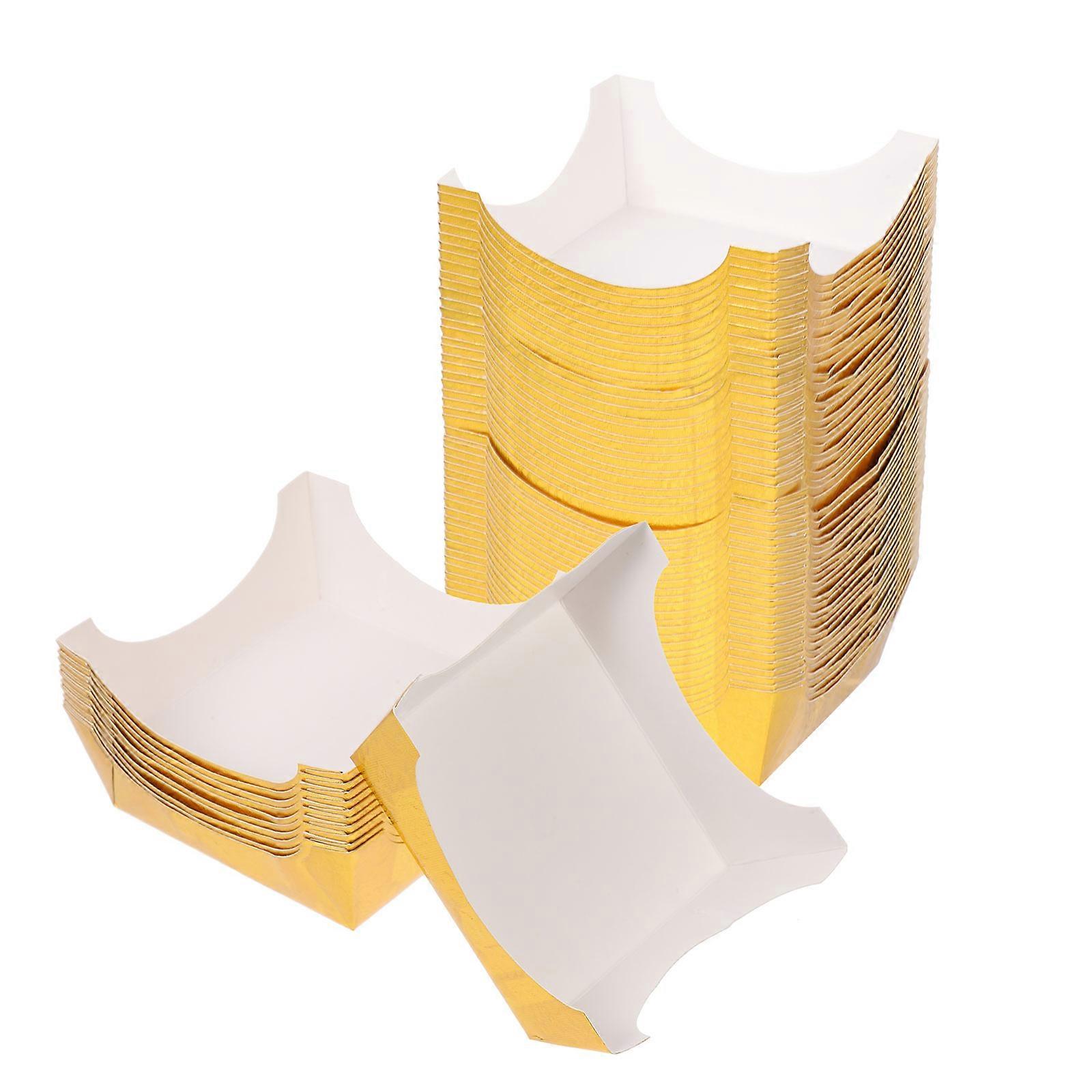 100Pcs Mousse Cake Paper Cups Square Cake Cups Disposable Cake Cups Party Cupcake Liners