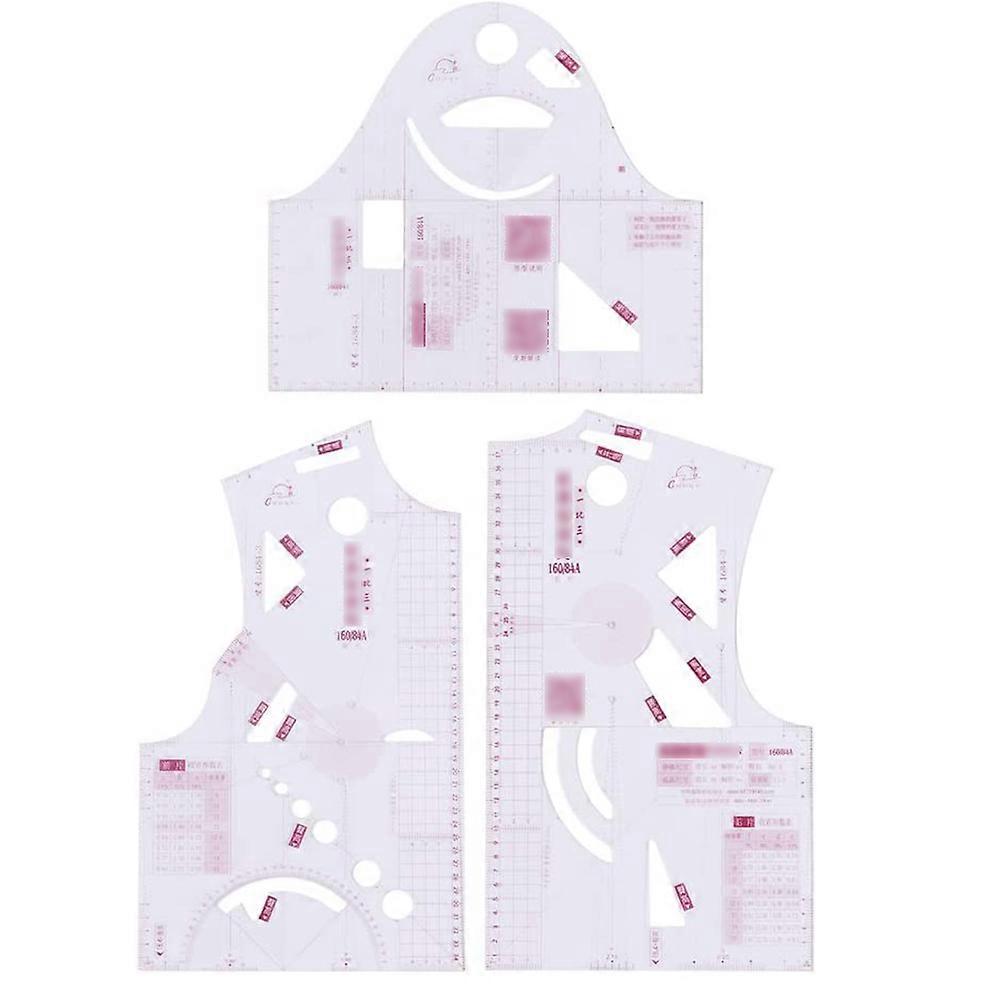 1:3 Cloth Design Ruler Transparent French Curve Ruler Measure Ruler Design Ruler Pattern Making for