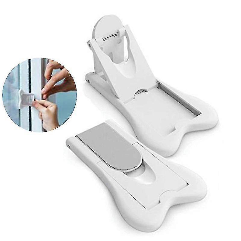 2pcs Security Door Lock Baby Moving Window Sliding Lock Anti-pinch Lock