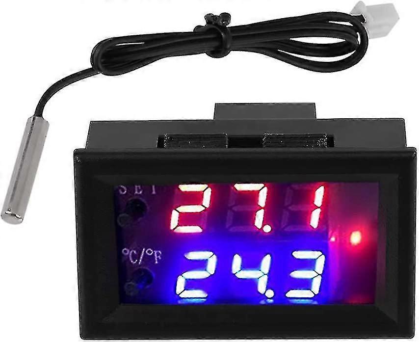 Dc 12v Digital Thermostat All Purpose Digital Temperature Controller With Sensor, Temperature Measurement Range: - 50  ~ 110 Guanguan