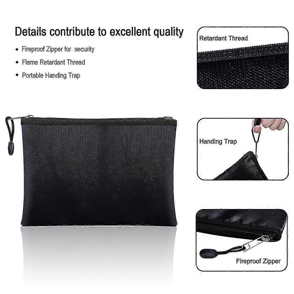 A4 Fireproof Safe Document Bag With 13 Pockets, Fire Water Resistant-Yvan