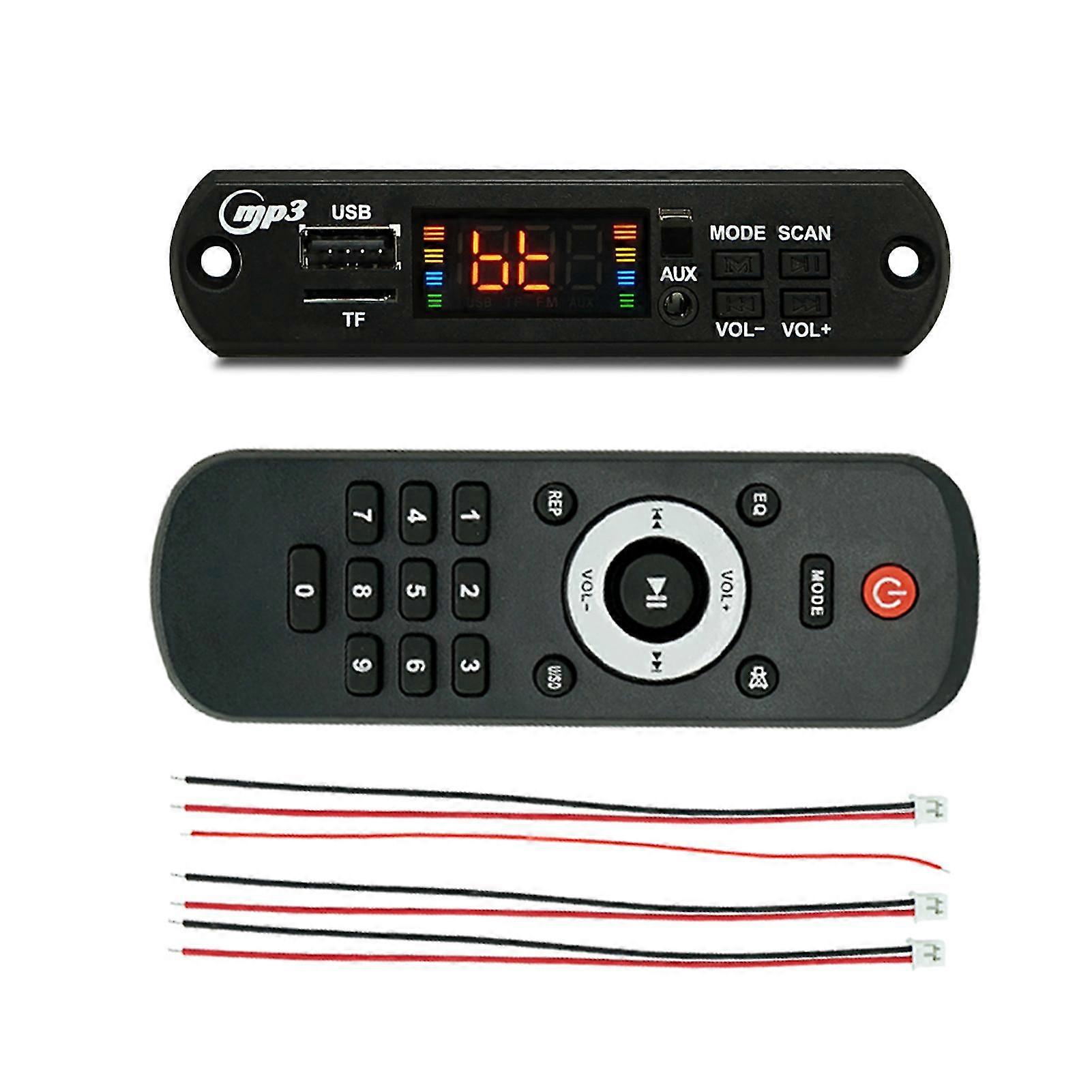 Module décodeur Mp3 Amplificateur audio 2 * 40w Carte de décodage avec télécommande infrarouge pour Mp3 Wav Flac Ape Format sans perte