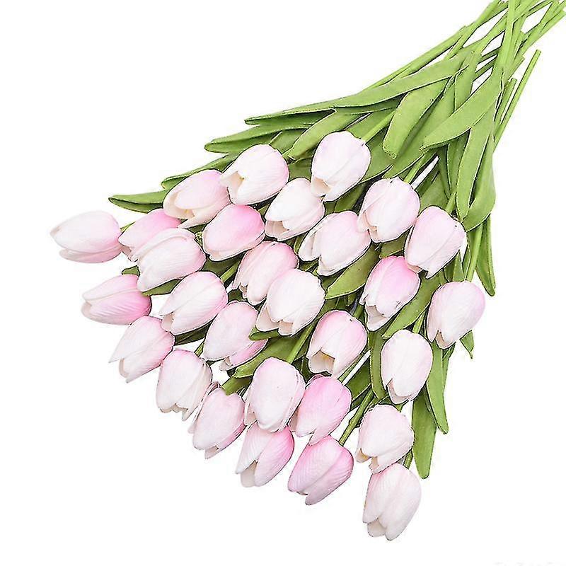 31pcs / lot Tulipani Fiori artificiali Pu Calla Fiori falsi Fiori reali per la decorazione del matrimonio Decorazione domestica Decorazione bomboniere