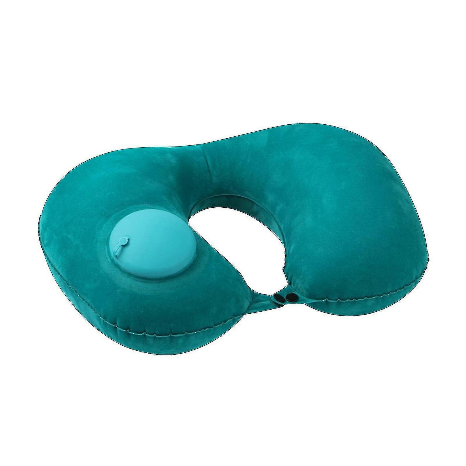 Press Type Inflatable U Shaped Pillow Neck Support Comfortable Cushion,Flocking