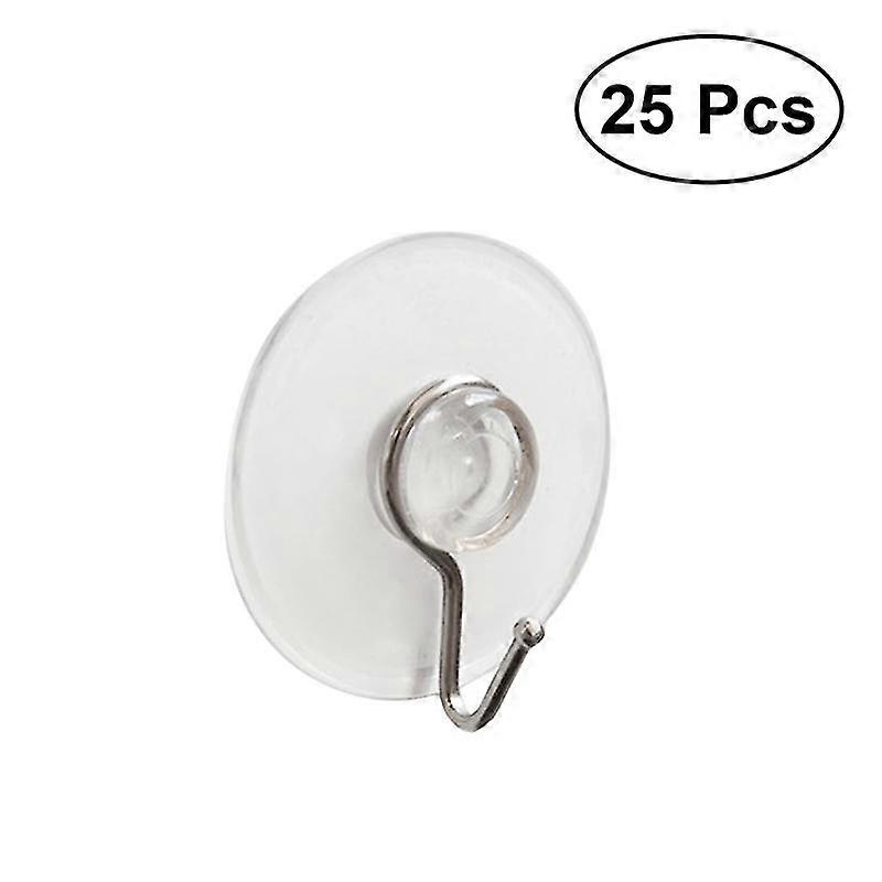 25pcs Self-Adhesion Seamless Strong Sucker Hook Bathroom Wall Hooks Suction Cup Hanger