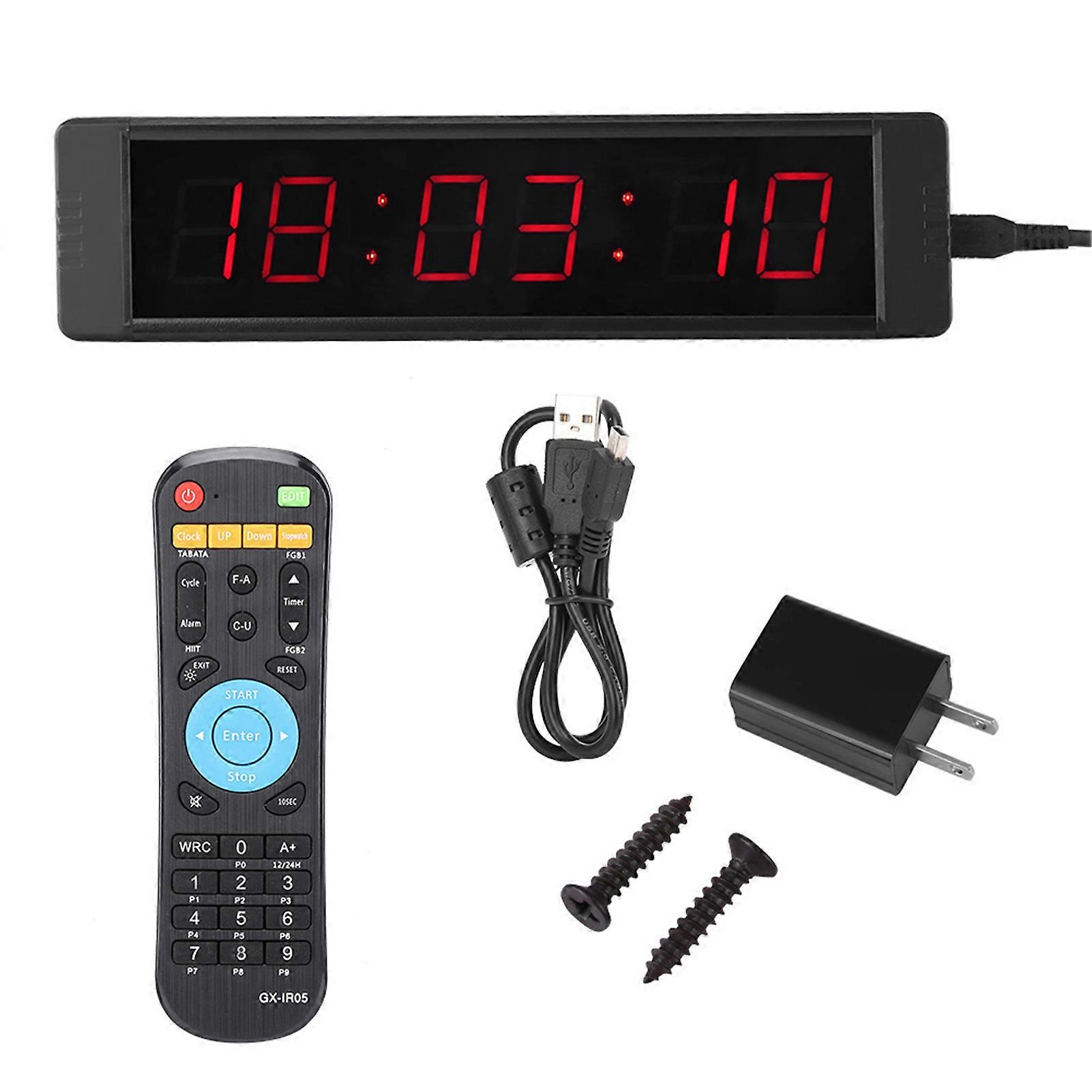 LED Remote Wall Clock Prscise Timer Stopwatch for Fitness Training NO.9806