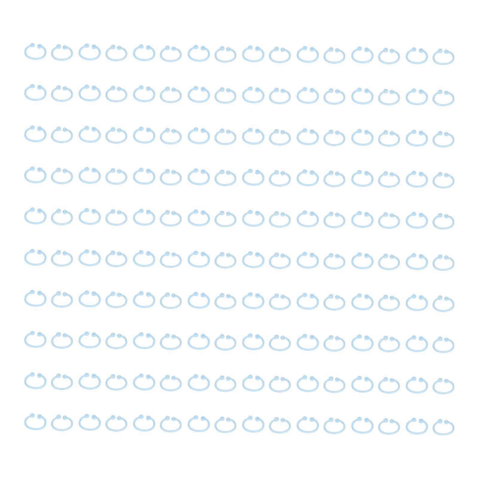 160Pcs Binder Rings PE Material Durable Easy Operation Wide Application Book Rings for Keys DocumentHYH-15 (Blue)