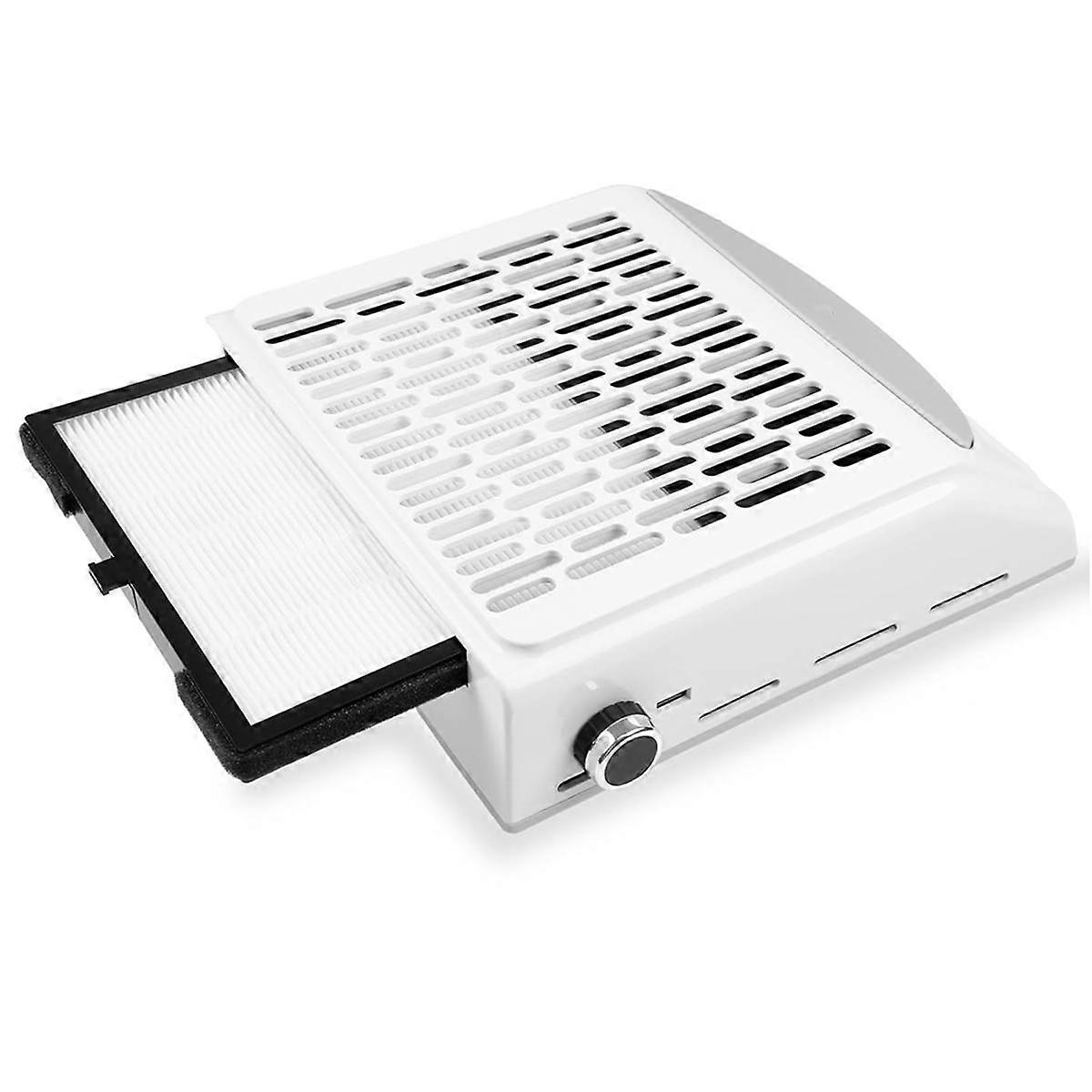 Nail Dust Collector for Manicure, 100W Extractor Vacuum Dust Collector Powerful Nail Fan,White EU Plug