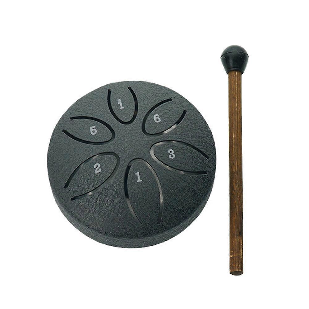 Steel Tongue Drum 3 Inch 6 Notes Percussion Instrument Balmy Drum with Drum Mallets for Meditation Yoga Beginners Majors Family Friends Christmas Gift