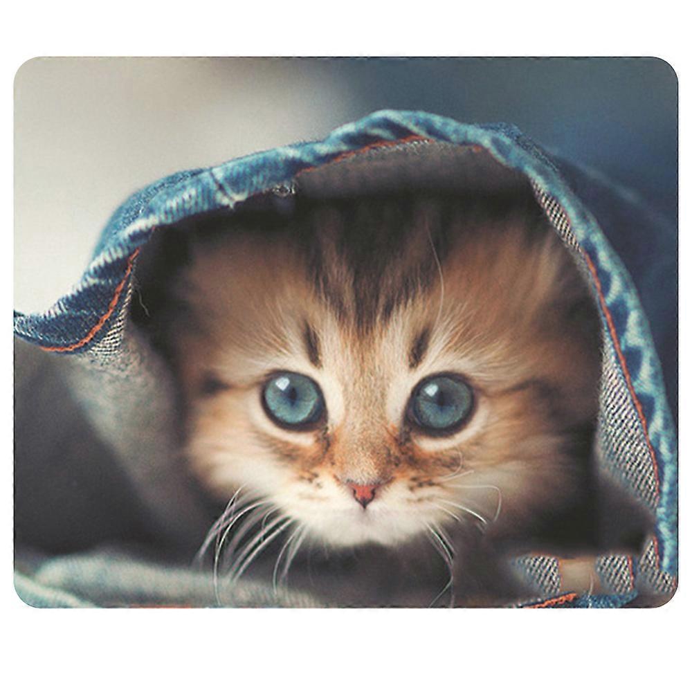 CAT-2 Mouse Pad Cute Cat Picture Anti-Slip Gaming Mouse Mat Replacement for PC Computer Laptop MacBook