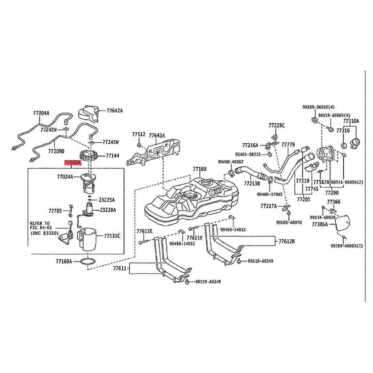 Modul pompă de combustibil electric auto 155GE 77020-04060 pentru Sequoia 2005-2016 77020-0C100 77020-0C082