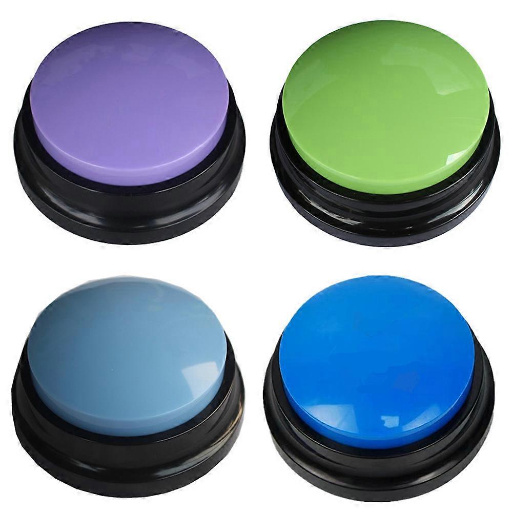 Pet Dog Interactive Toy Voice Recordable Button Clear Recording Multifunctional Easy Carry Dog Puppy Training Buzzer