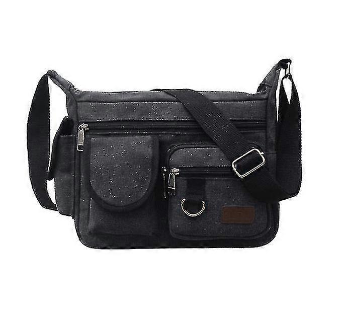 Men's Retro Canvas Messenger Bag, Outdoor Travel Large-capacity Casual Shoulder Bag