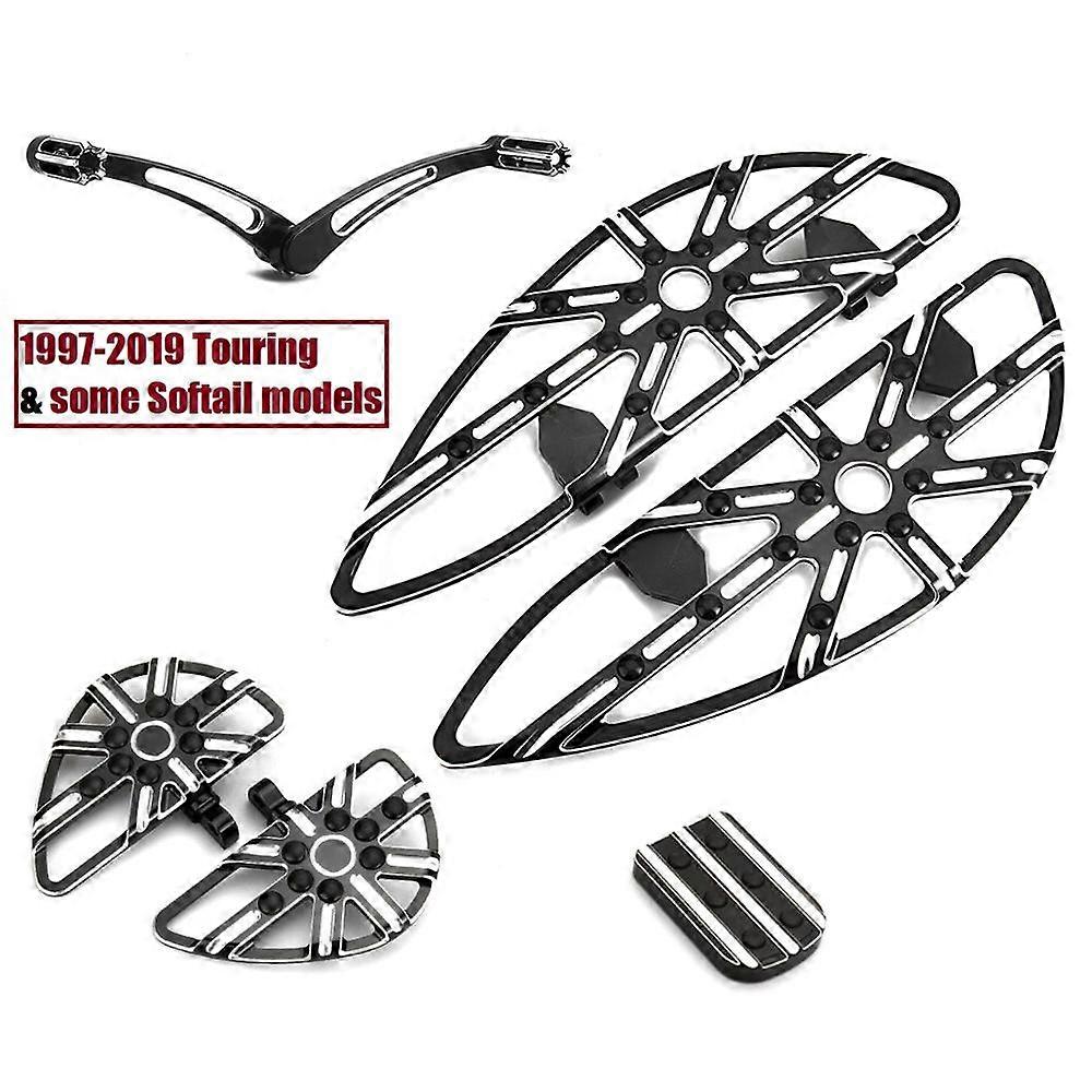 أسود مقياس بجولة في الشارع انزلاق الأرضية إصبع القدم كعب التحول رافعة دواسة الطريق انزلاق fltr softail سليم التراث