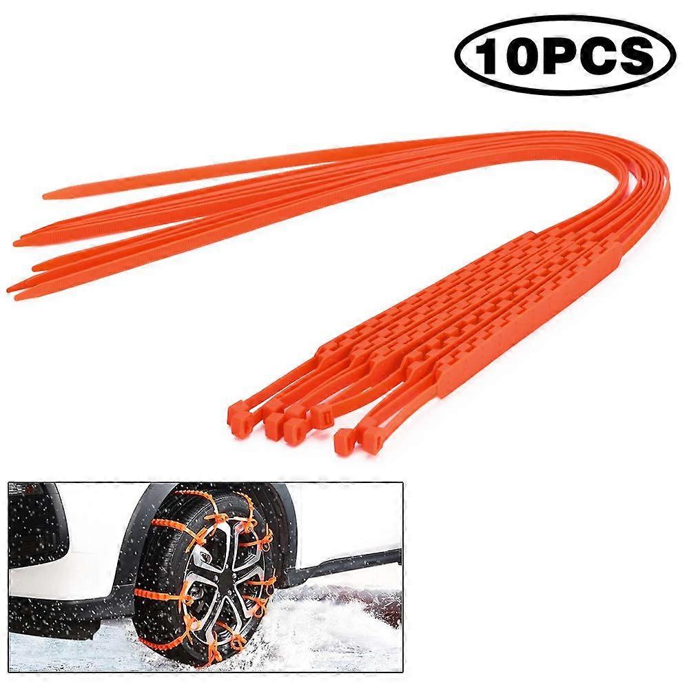 10 PCS Snow Tire Chain Anti-Skid Emergency Winter Driving for Car Truck SUV