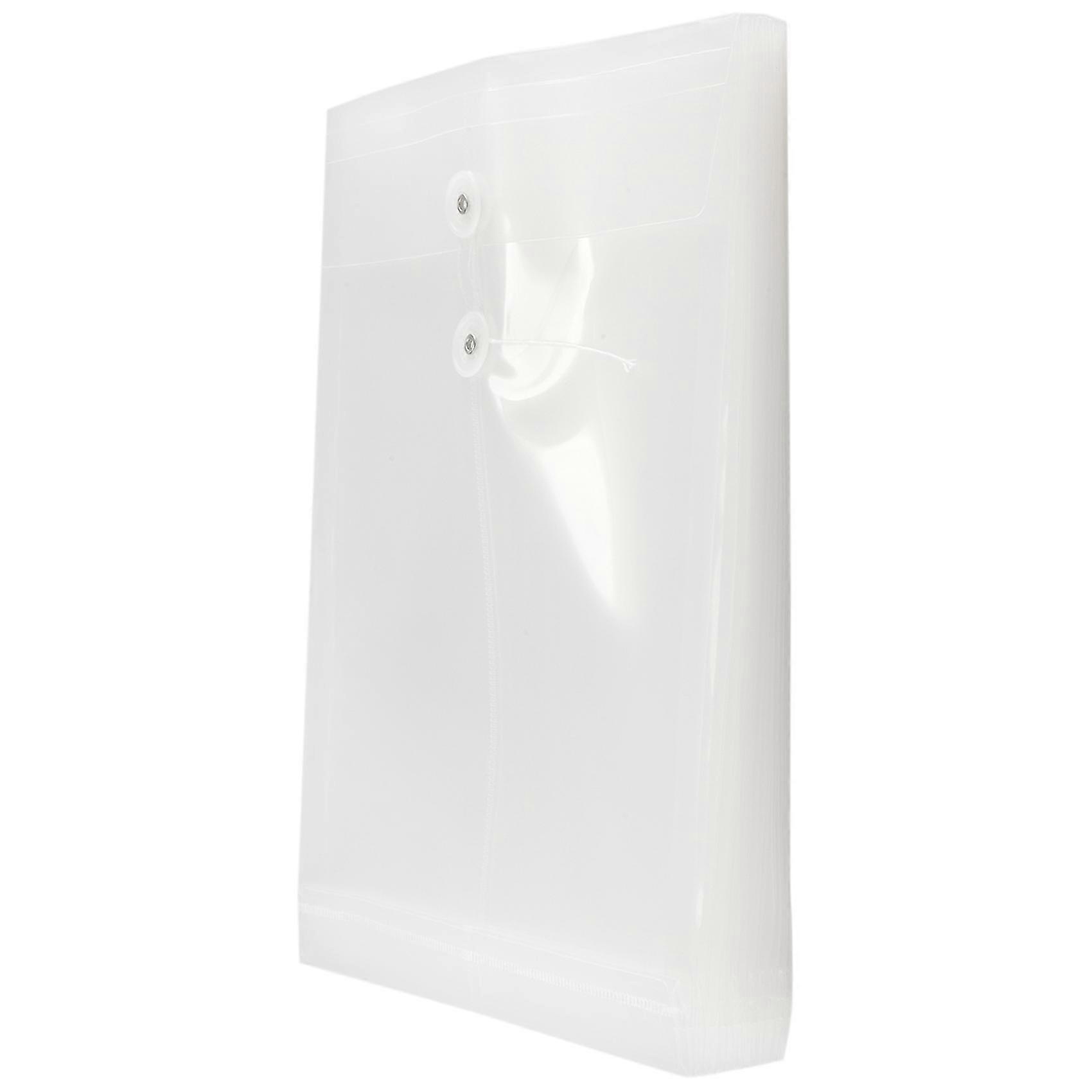 12 Pack Clear Plastic Envelopes Envelopes Expandable Files Document Folders With Button & String Ti