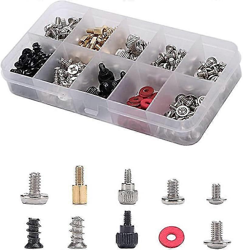 228 Pieces Pc Computer Screws Kit, Computer Screws Kit With Plastic Box, For Hard Drive