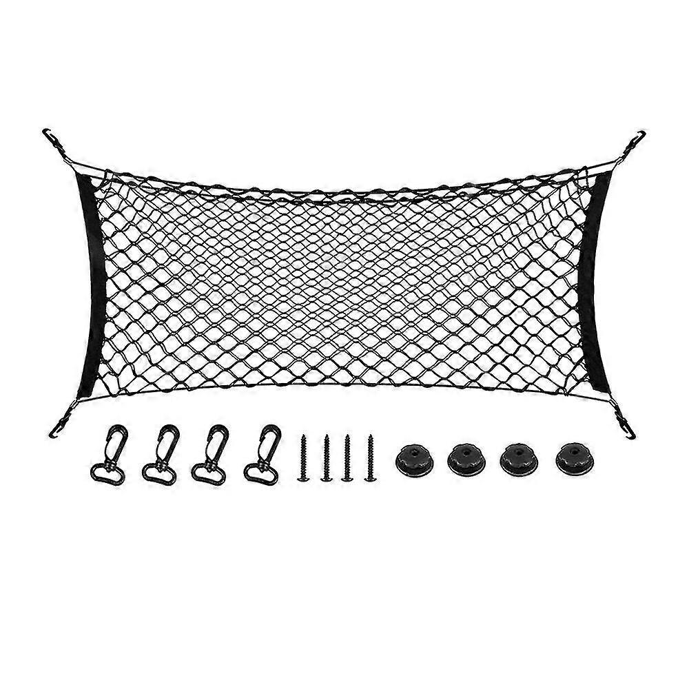 Rear Cargo Net, 35-48 Inch Envelope Style Cargo Trunk Net Tailgate Storage Organizer Elastic Adjust