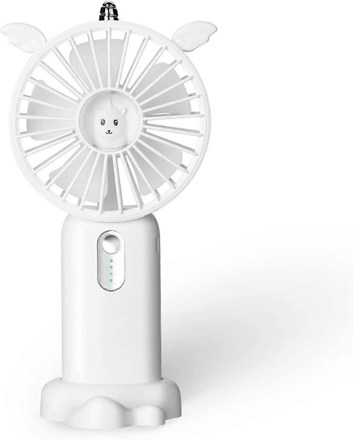 Mini Portable Pocket Fan Loading Decore (color: Athens White)