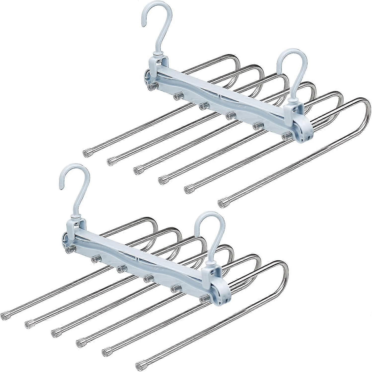Set Of 2 Multiple Pants Hangers Multi Trouser