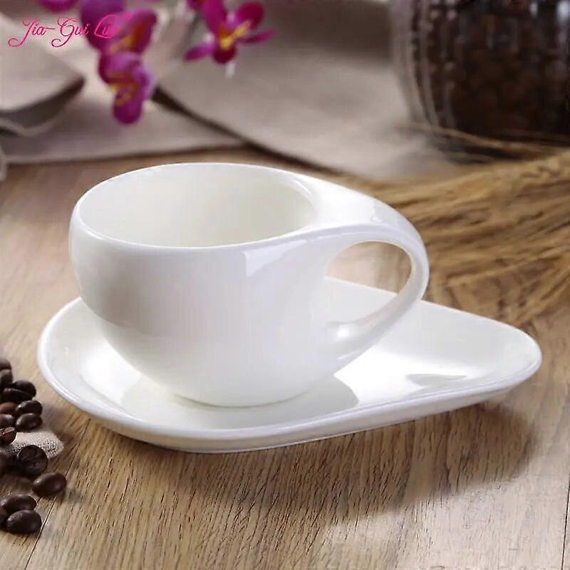 JIA GUI LUO-Keramické šálky na kávu, podšálky, 200ml, G100