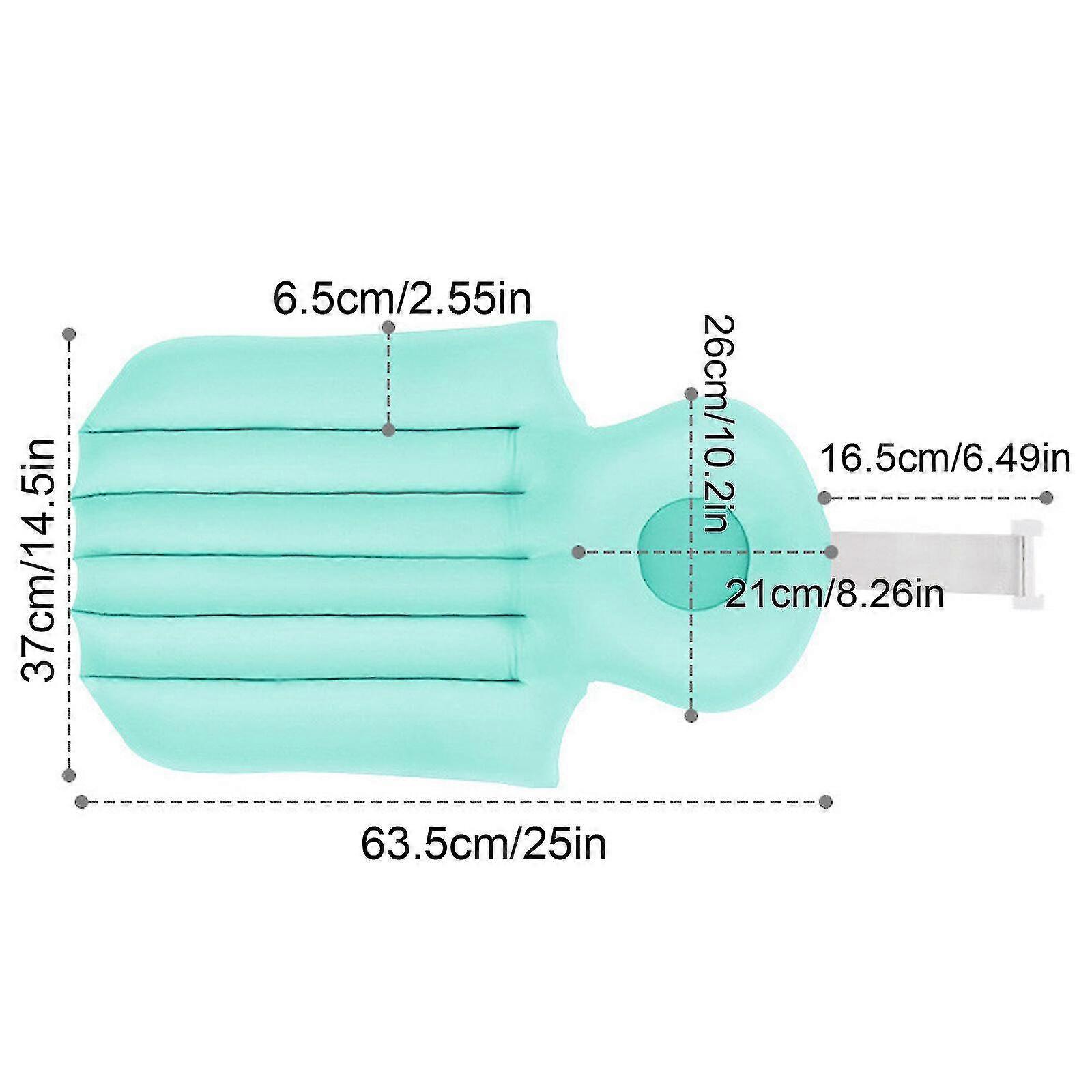 Full Body Bath Pillow For Bathtub, Bath Pillows For Tub Full Body Mat 3D Air Mesh & Quick Drying Ergonomic Headrest Cushion With Non-Slip Suction Cups (Blue Short Without Suction Cups