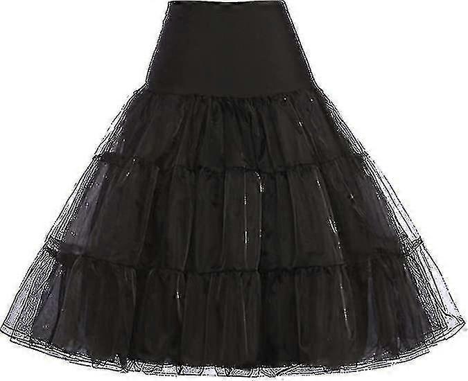 50s ثوب نسائي تنورة روكابيلي اللباس Crinoline Tutu التنانير للنساء - Snngv