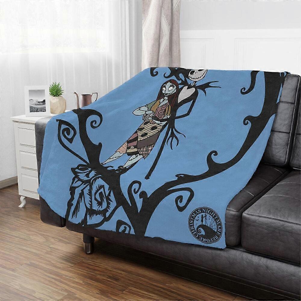 x1050 Sandman Abiff Boże Narodzenie Jack i Sally Serce Jasnoniebiesko-koc uujq1050