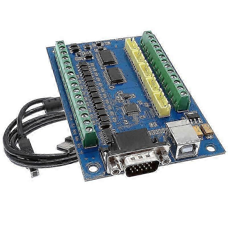 MACH3 USB CNC 5 Axis 100KHz 12-24V Linear Motion Control Card STB5100 Breakout Board