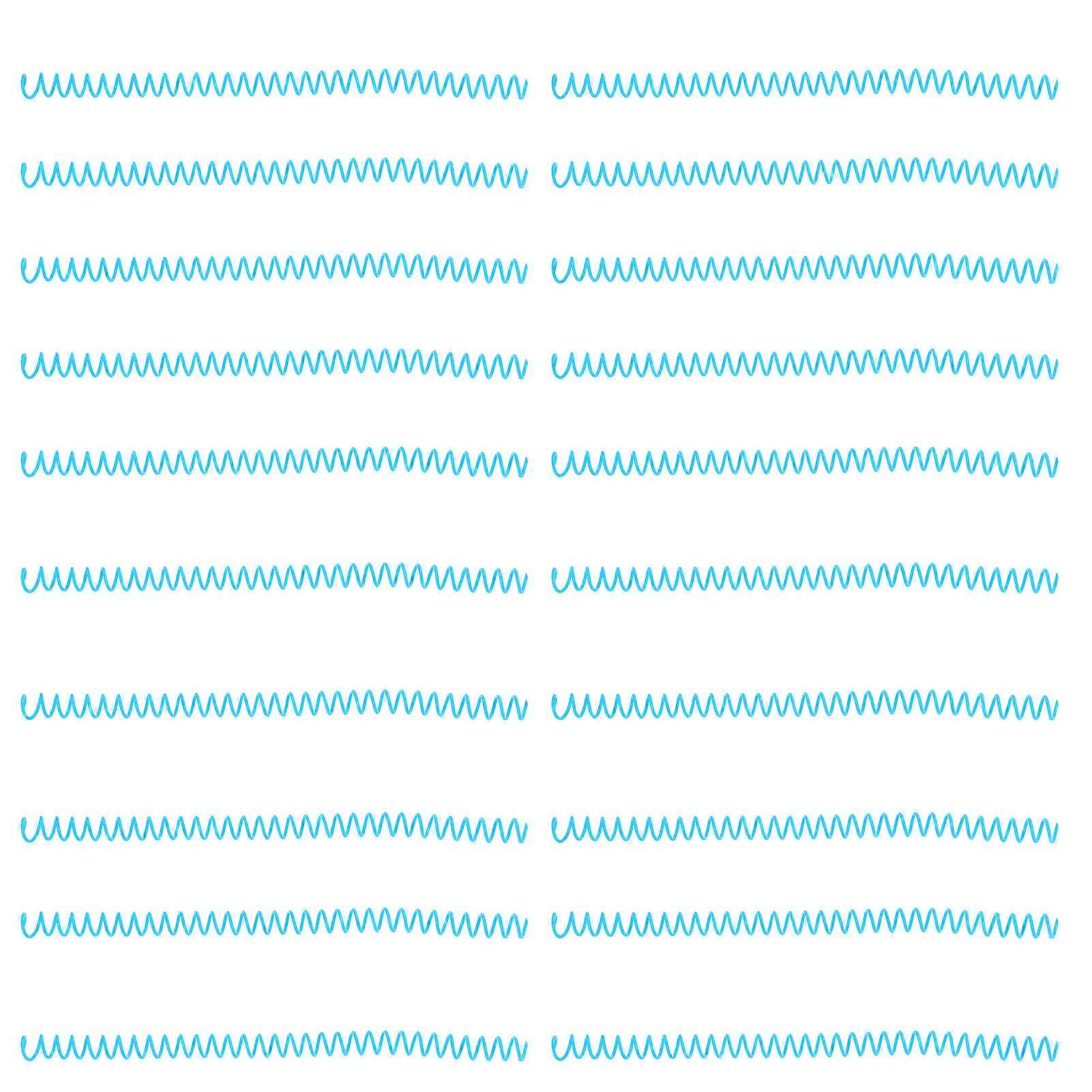 20Pcs Spiral Binding Coils 30 Sheet ABS Plastic Spiral Binding Spines for Stationery Work Blue