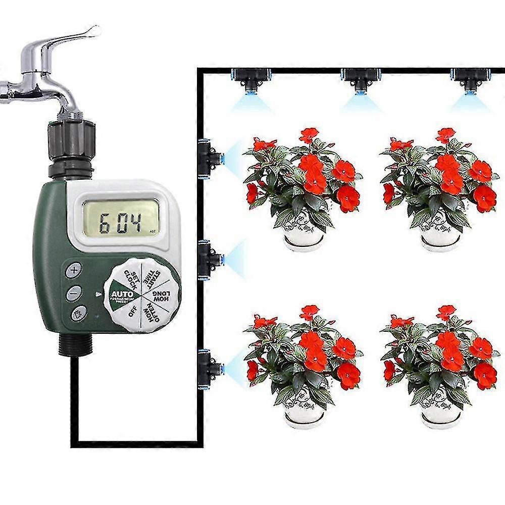 Digital Water Timer, Watering Clock Waterproof Lcd Display,us Plug