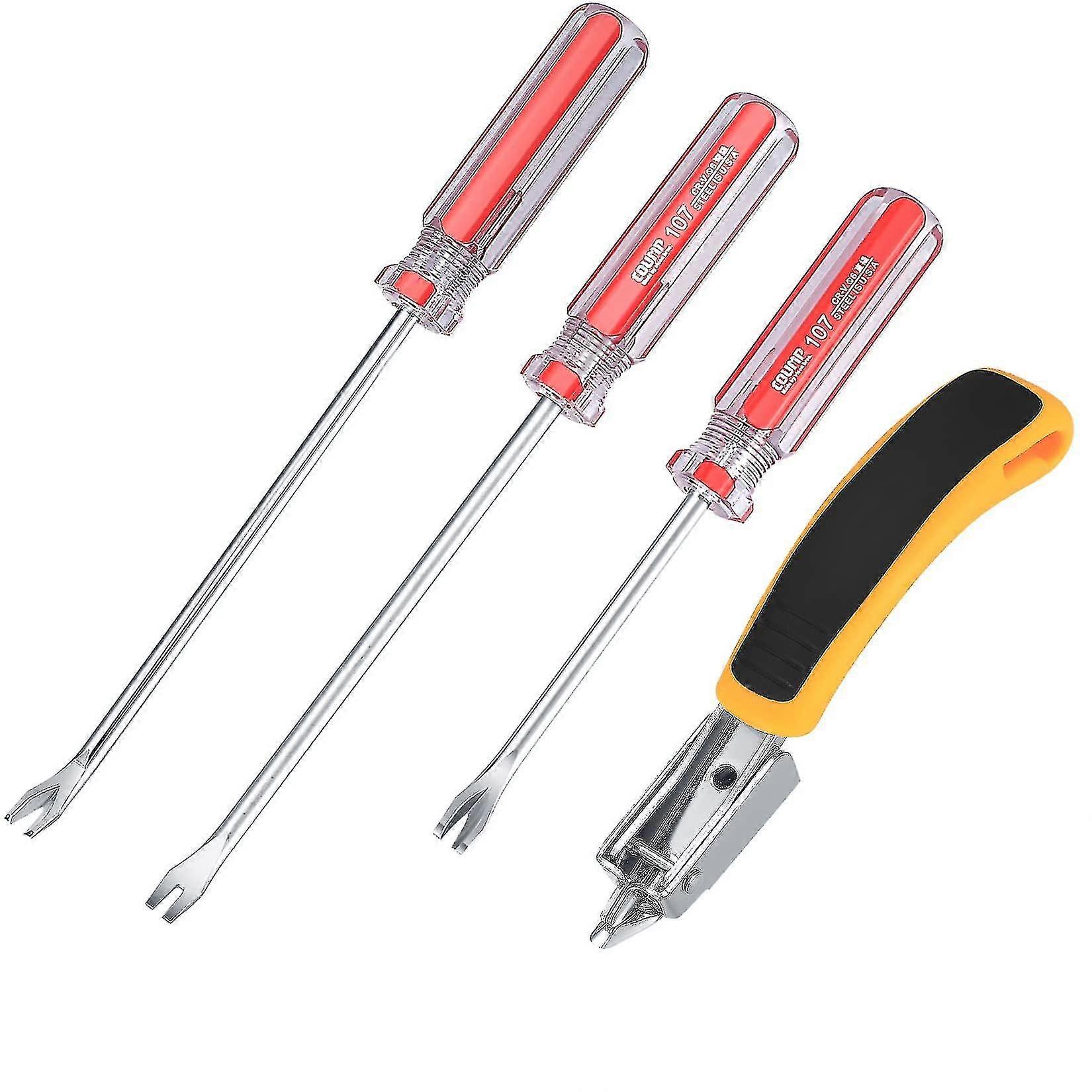 Upholstery Staple Remover And Tack Lifter Tool Set, Heavy Duty Nail Puller Remover Tool, Nail Staple Rivet Tack Puller