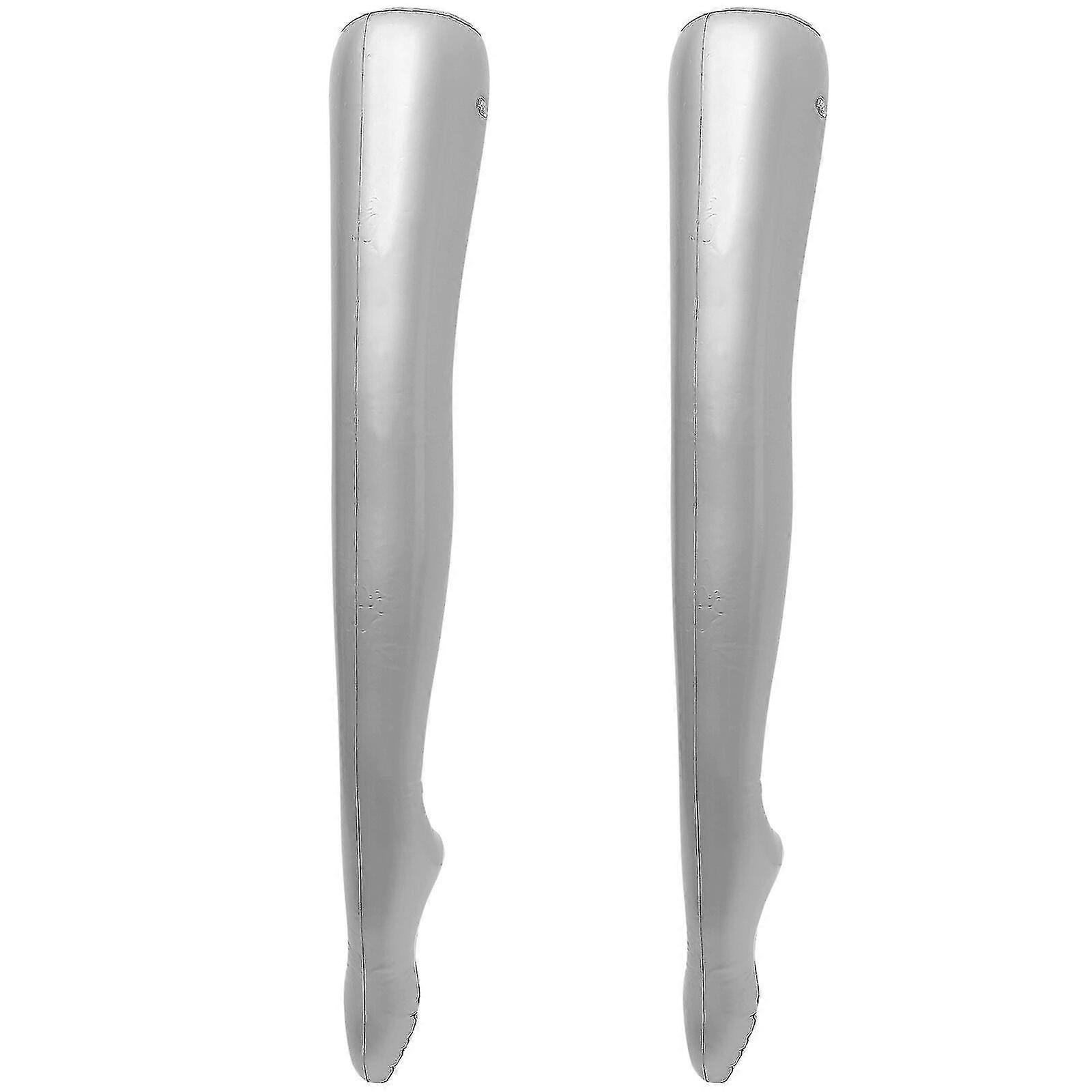 2pcs Inflatable Mannequin Leg Model for Stockings & Socks