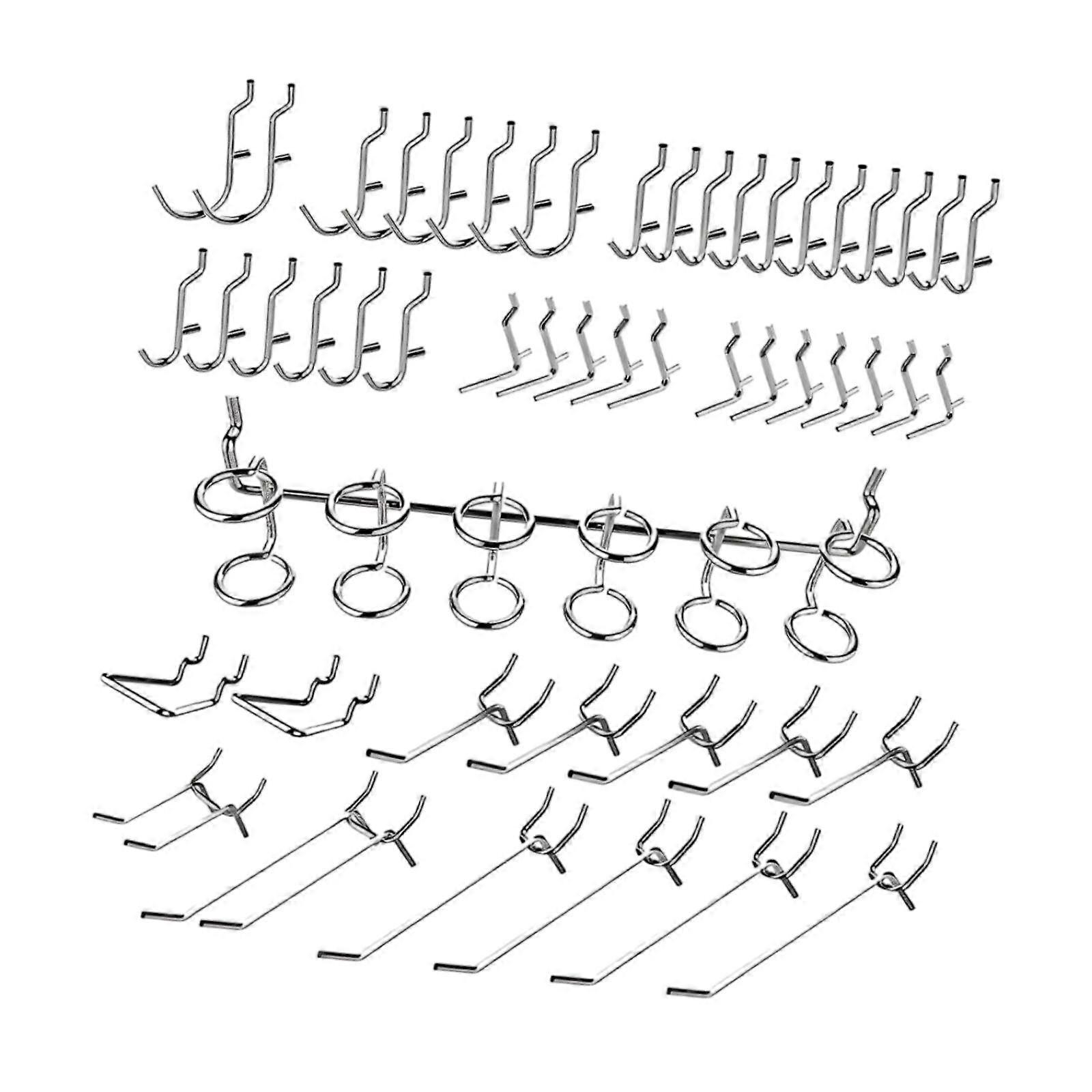 50x Pegboard Hooks Pegboard Accessories Organizer Kit for Supermarket Garden