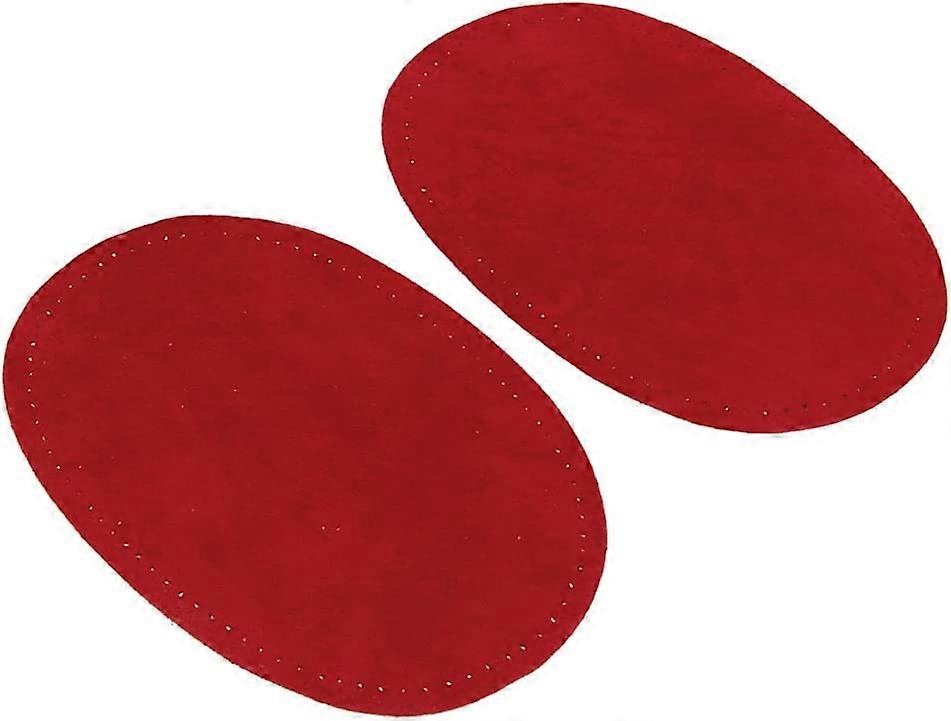 1 Pair of Cloth Patches Suede Cloth Oval for Elbow Knee