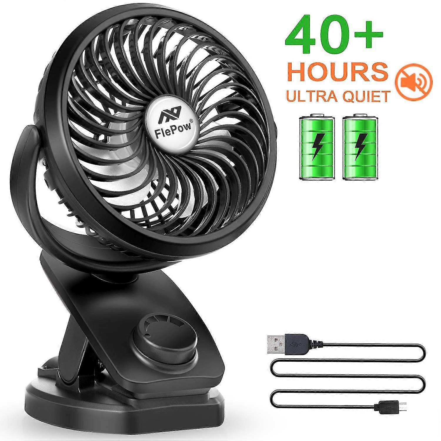 Usb Fan Clip Desk Personal Fan Black