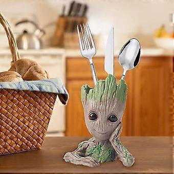 グルート植木鉢ベビーグルートフィギュアかわいいモデル、多肉植物