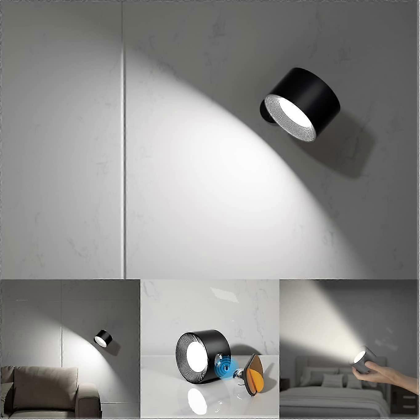 Rechargeable Touch Control Wall Light, Dimmable, Warm/White Modes
