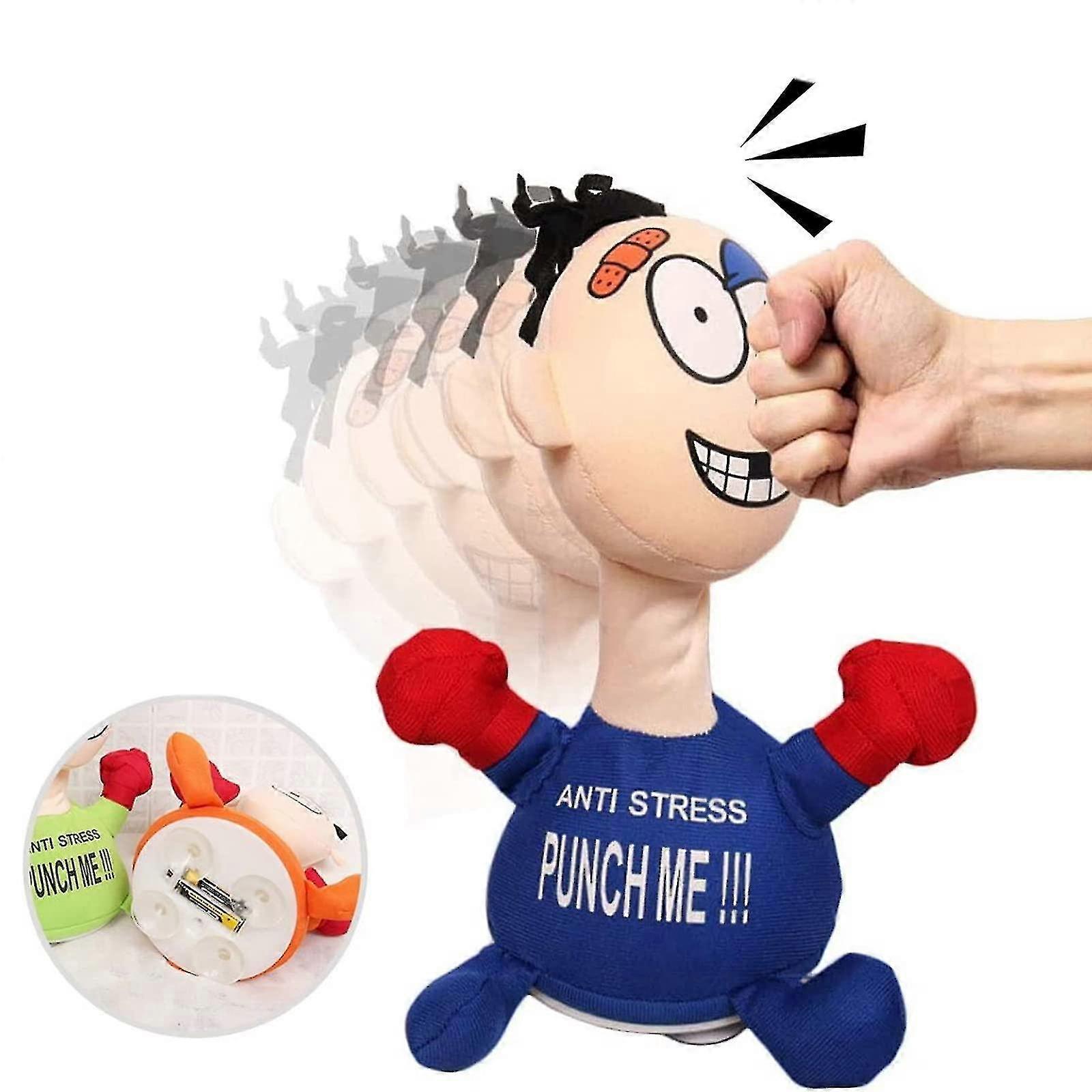Funny Punch Me Screaming Doll, Interactive Toys With Sound Desktop Punching Bag Stress Relief Gifts RUD