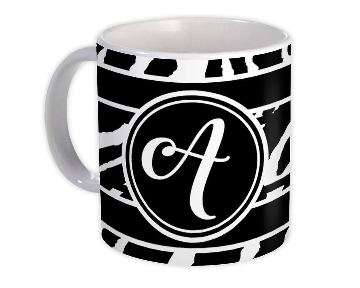 Gave krus: Monogram brev en zebra