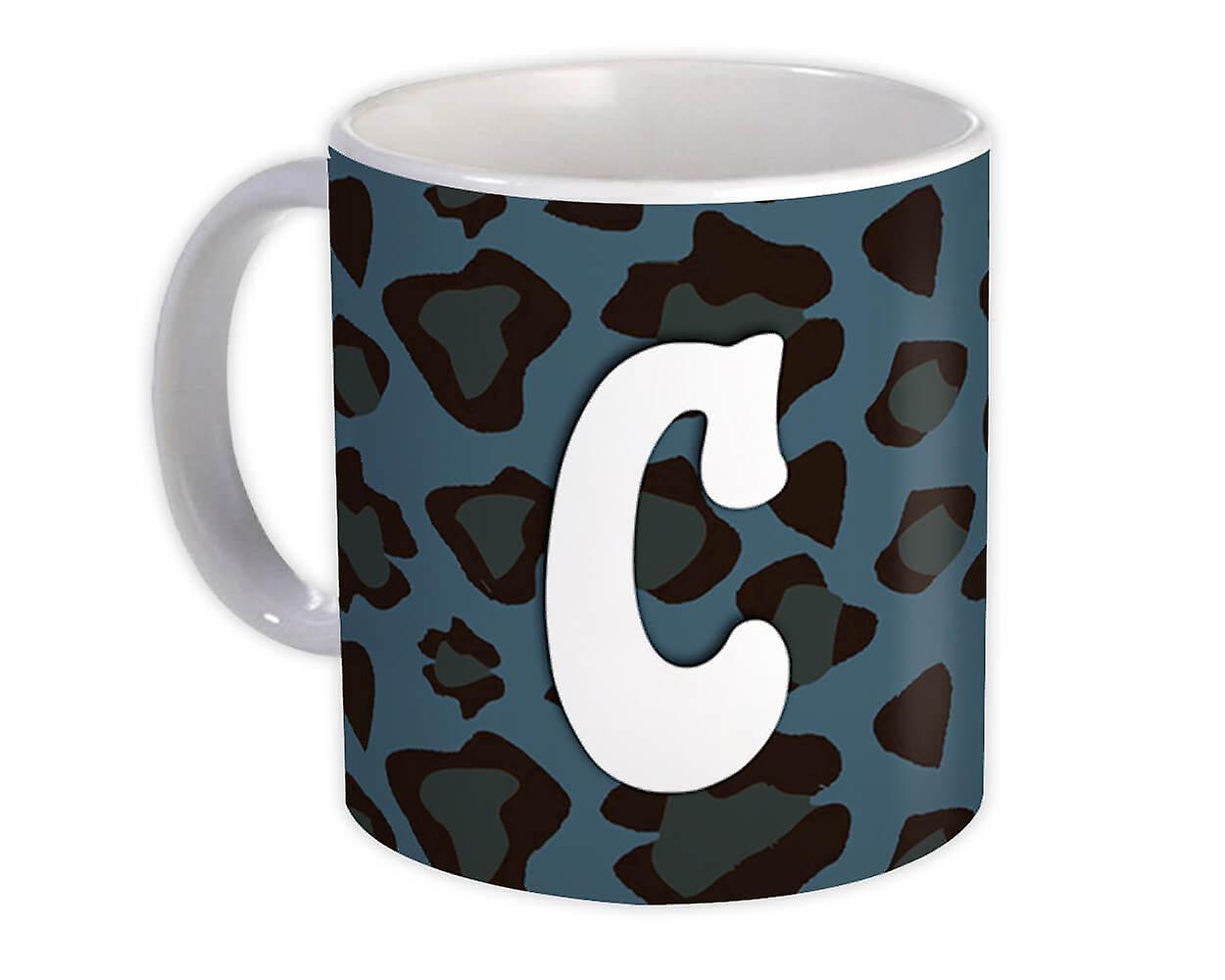 Geschenkbecher: Monogramm Buchstabe C Blau