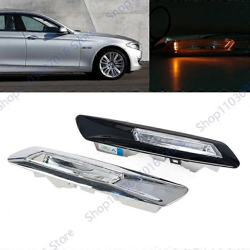 Turn Signal Lamp For BMW 5 Series F10 F11 2010-2017 wide light Side Marker Light Fender Light Bright Black