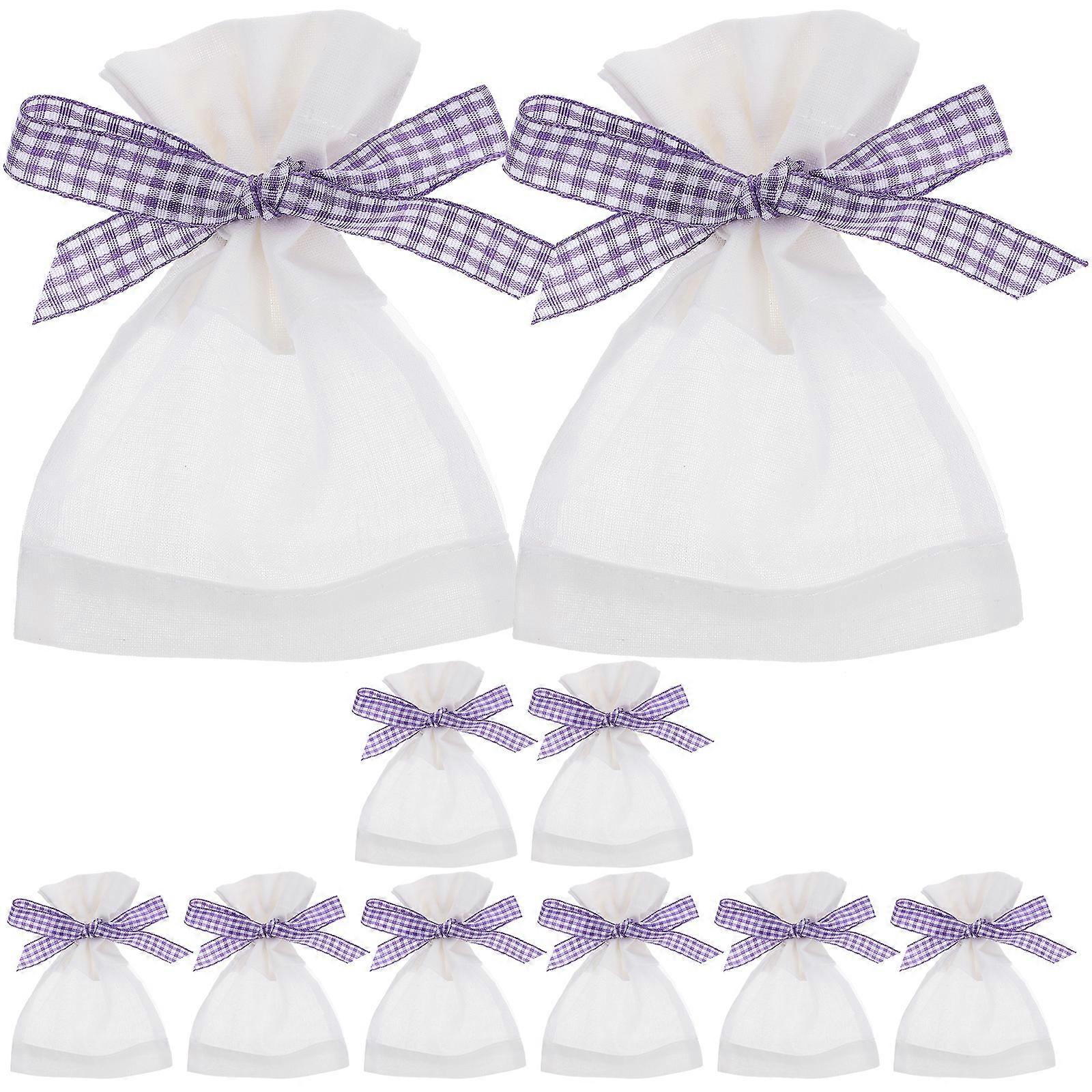 10stk påfyllbar lavendel pose pose tørket blomst pose mesh design duftende blomst pose
