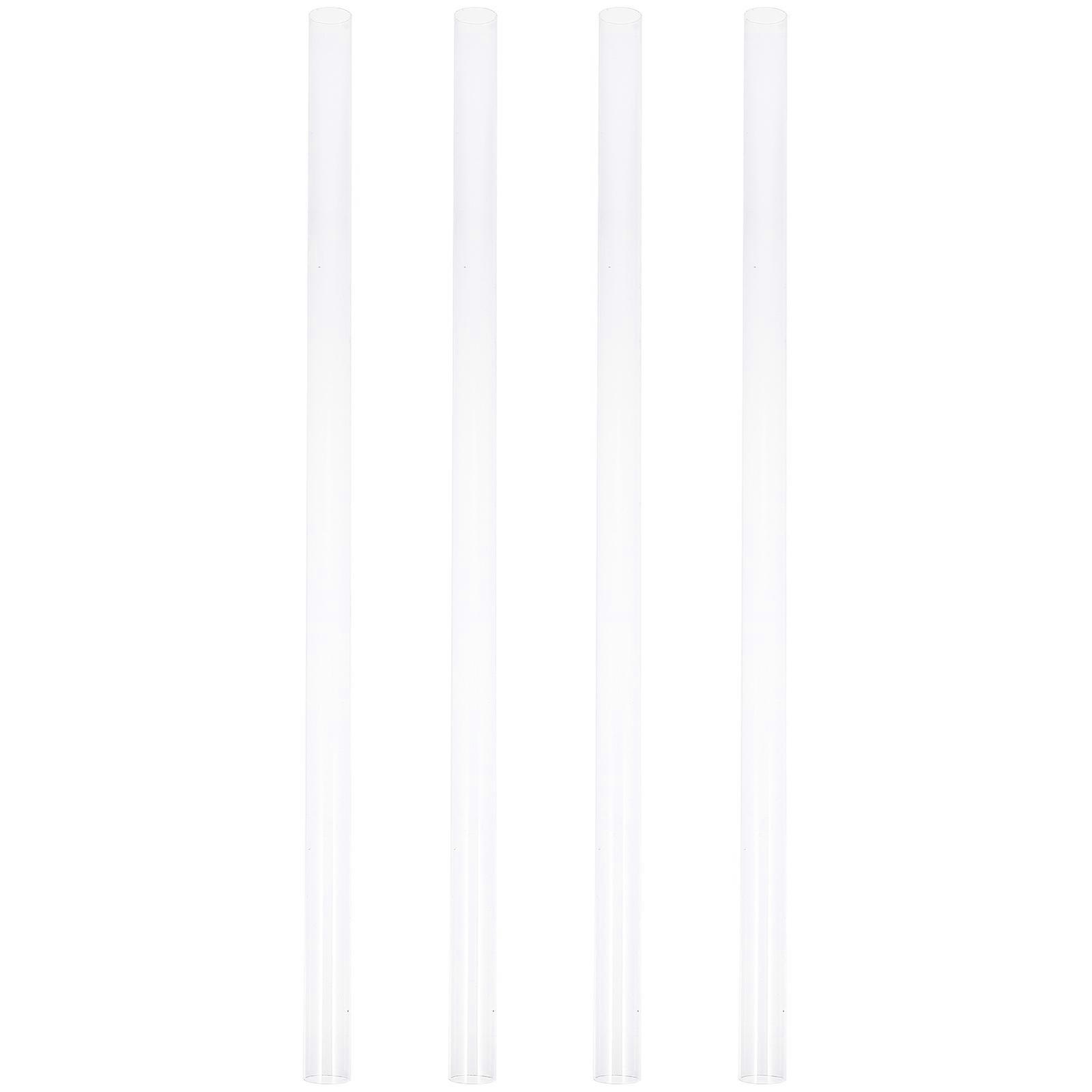 4pcs PVC Transparent Pipes Hard Water Pipes Round Tubing Transparent Tubes