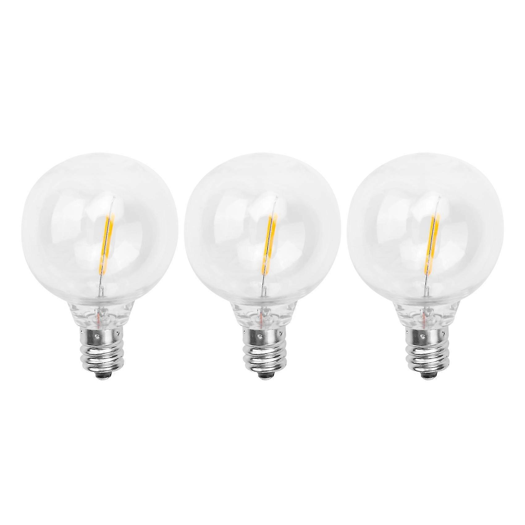 3db G40 LED csere izzók, E12 csavaros alap törésálló led földgömb izzók napenergia meleg wh-hoz
