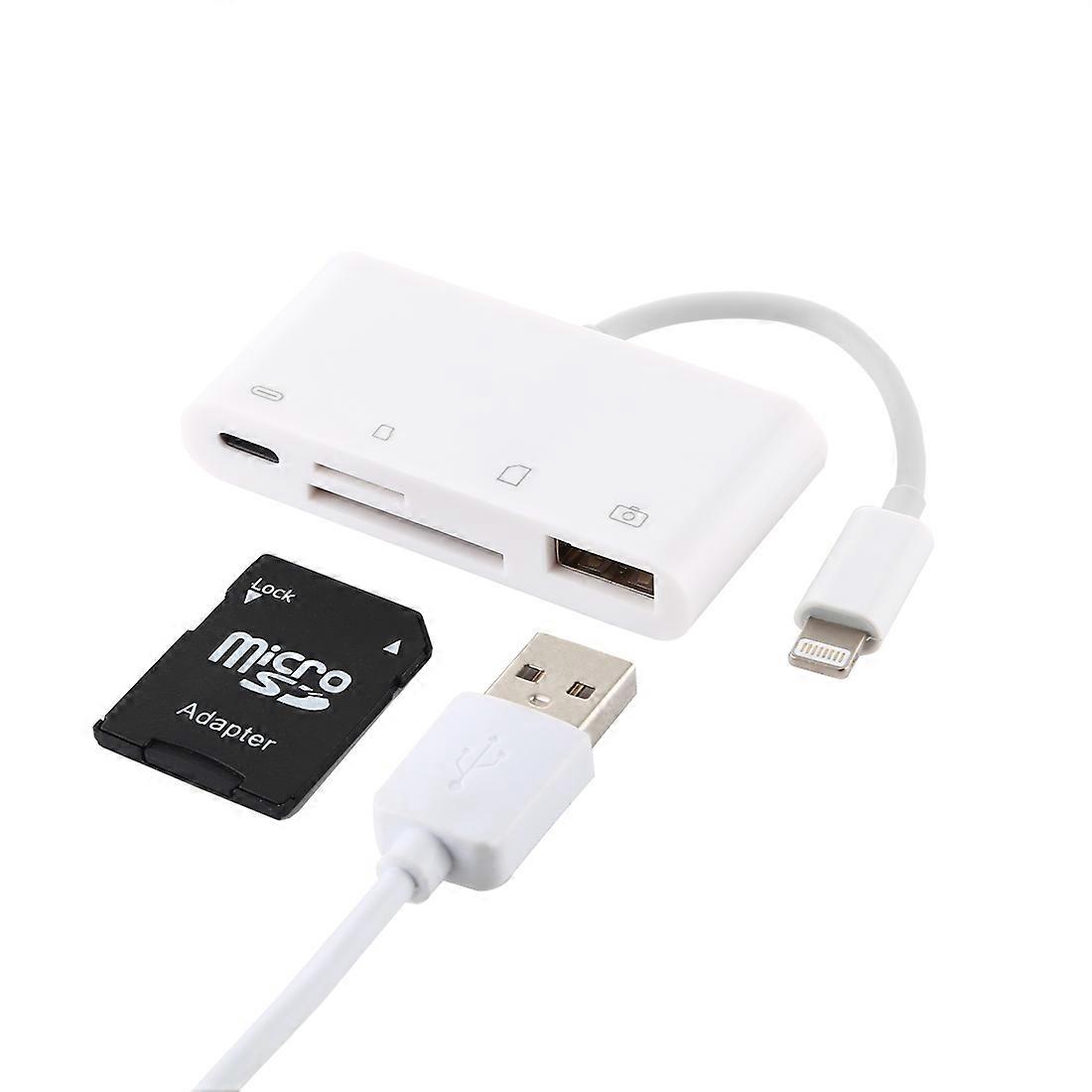NK-108L 8 Pin to USB + TF / SD Card Camera Reader Adapter