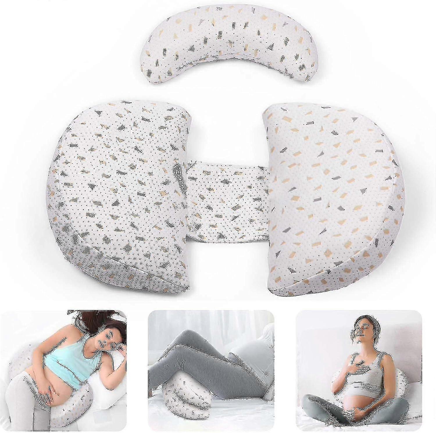 כרית, טריז מדורג ליולדות לנשים בהריון, עם כיסויים מתכווננים הניתנים להסרה לכביסה, כרית לבטן