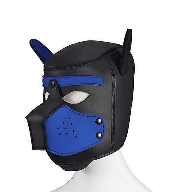 Pink Pig Mask Sexy Cosplay Role Play Pig Full Head Mask Soft PU Leather Puppy Hood stage performance props