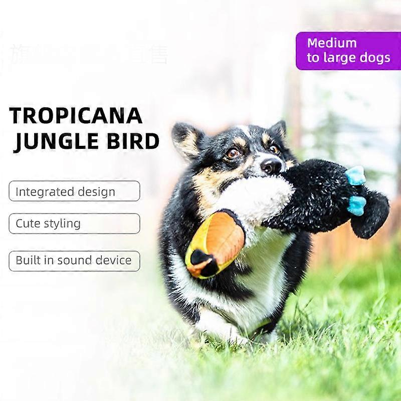 Dogs Toy Jungle Toucan Series Toys with Simulated Plush Interactive Soundmaking Toys for Washable Dog Durable Chew Pet Toy